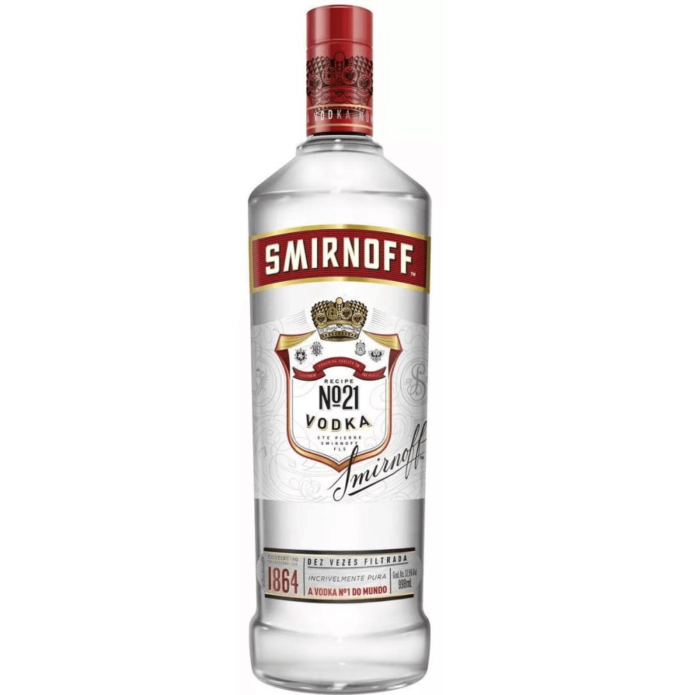 Vodka Smirnoff 998ml - Caixa 12un